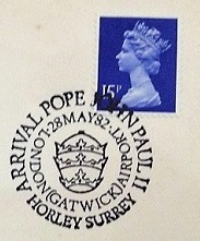 Pope John Paul II Stamp Collection / Special Cancellation – Main Part of a Great Britain Cover, 1982 – 1st / Topical and Thematic Stamp Collecting