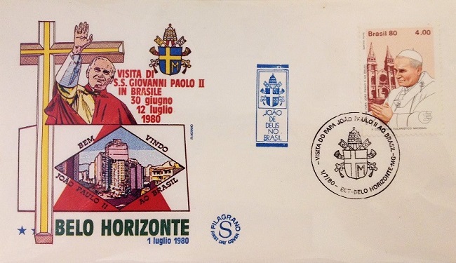 Pope John Paul II Stamp Collection / Brasil First Day Cover (FDC), 1980 – 1st / Topical and Thematic Stamp Collecting