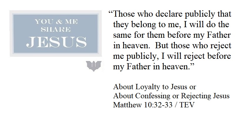 Matthew 10:32-33