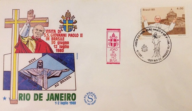 Pope John Paul II Stamp Collection / Brasil First Day Cover (FDC), 1980 – 2nd / Topical and Thematic Stamp Collecting