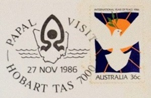 Pope John Paul II Stamp Collection / Special Cancellation, Main Part of an Australian Cover, 1986 – 3rd / Topical and Thematic Stamp Collecting