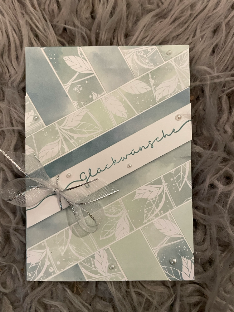 Blog Hop - Karte mit Patchwork Technik