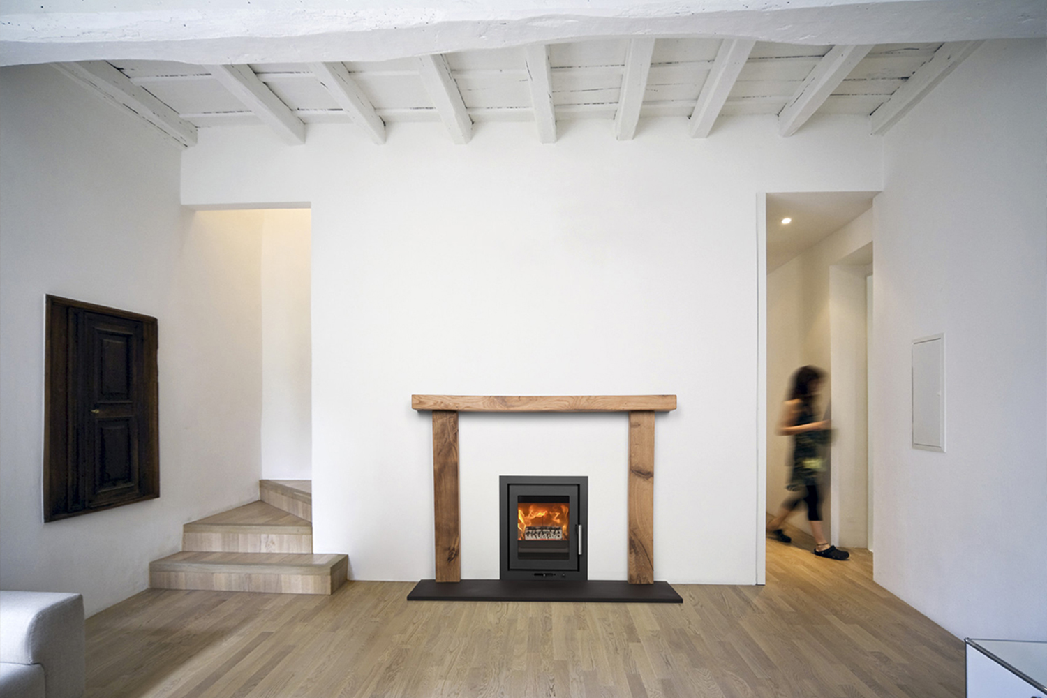 Cheminée insert bois feu