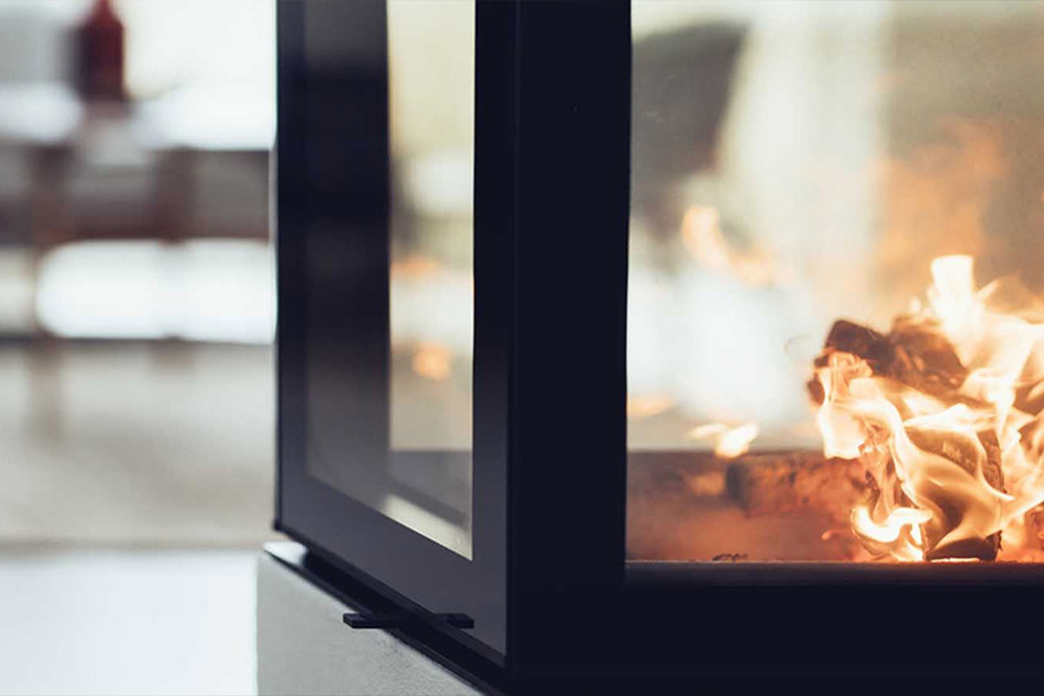 Cheminée insert bois feu