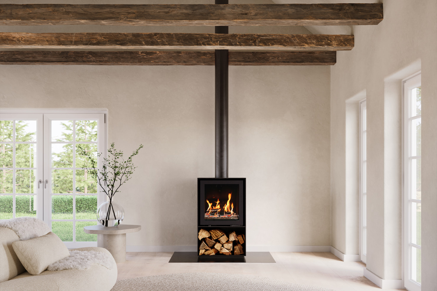 Poêle bois feu