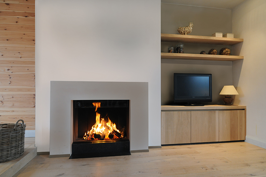 Cheminée feu bois foyer fermé