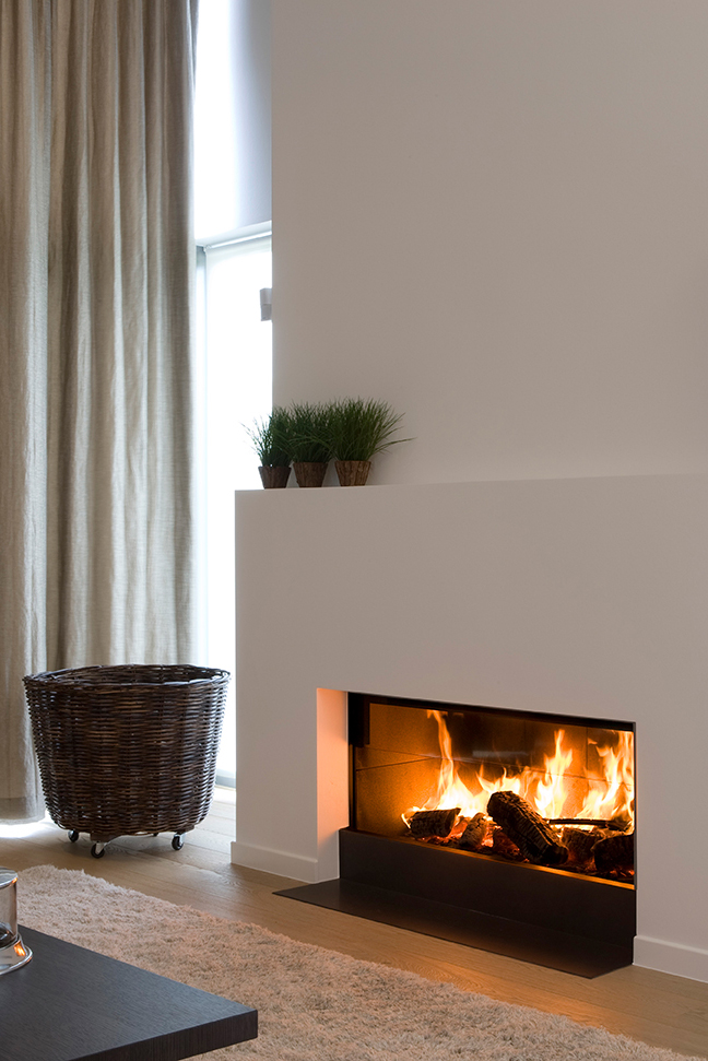 Cheminée feu bois foyer fermé