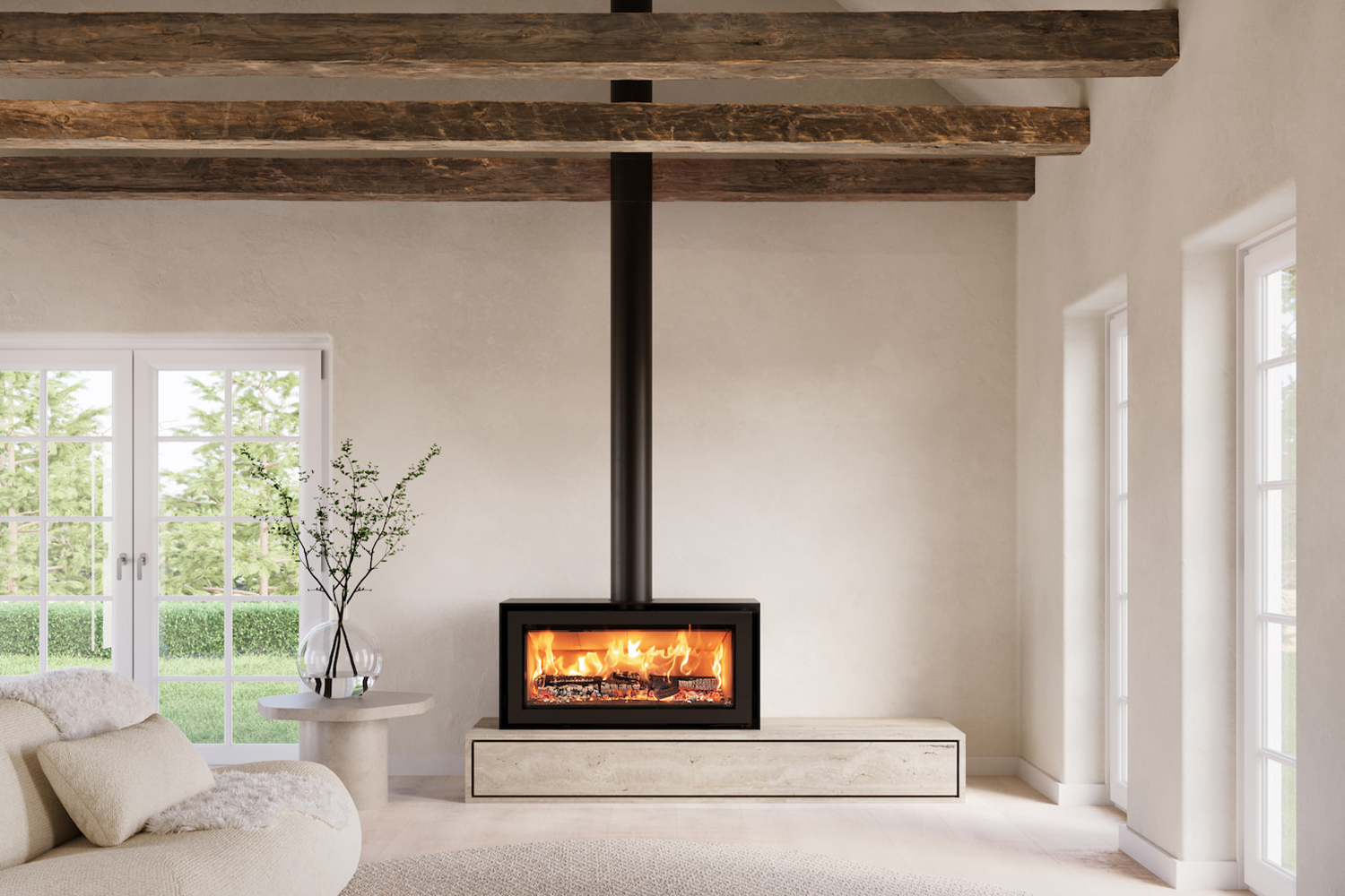 Poêle bois feu