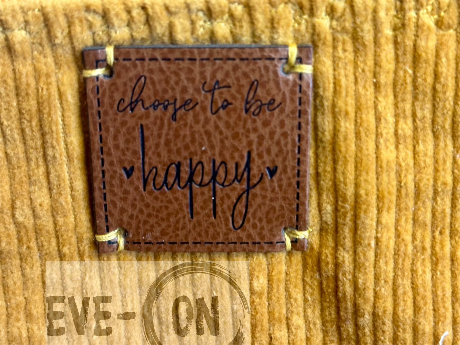 4098 Cord senfgelb, Futter Baumwolle "chose to be happy CHF 35.00