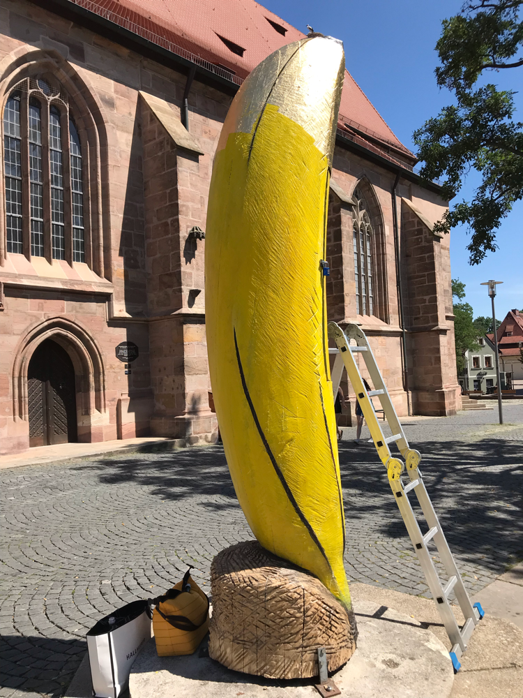 Schwabach Banane vergolden