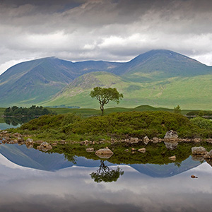 Lake Reflection, Loch Lochmond, Highlands, Scotland, United Kingdom