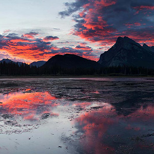 Vermillion Lakes Sunrise, Banff National Park, Alberta, Canada 