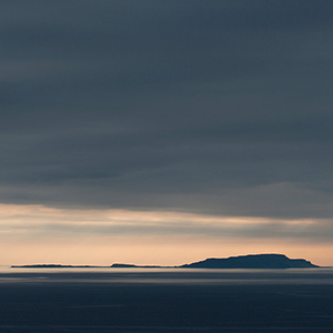 Shapes, Island in shallow light, Isle of Skye, Scotland, United Kingdom