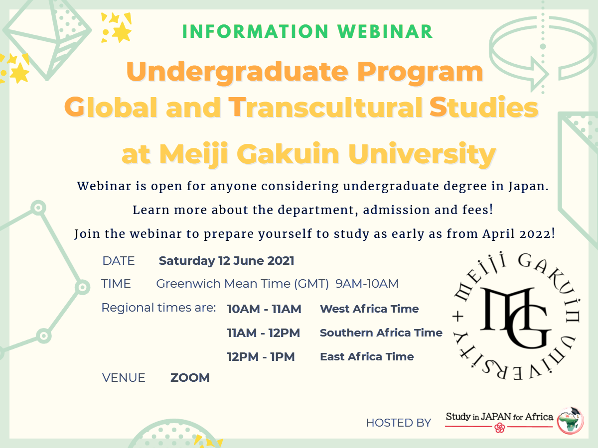 Information Webinar | Undergraduate program at Meiji Gakuin University