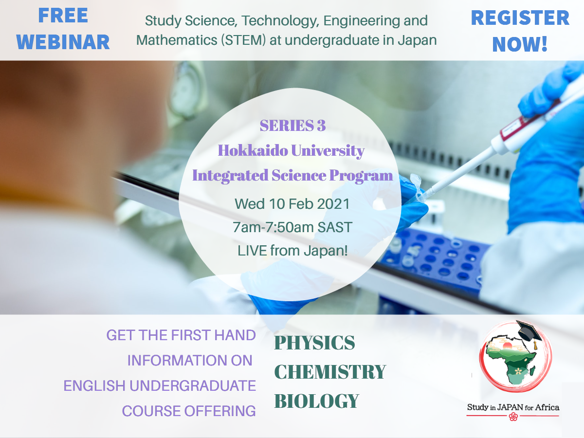 [Webinar Series 3] Study Science, Technology, Engineering, and Mathematic (STEM) at undergradute in Japan