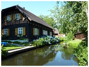 Schleusen, Lehde, Pause in einer Kahnfahrt