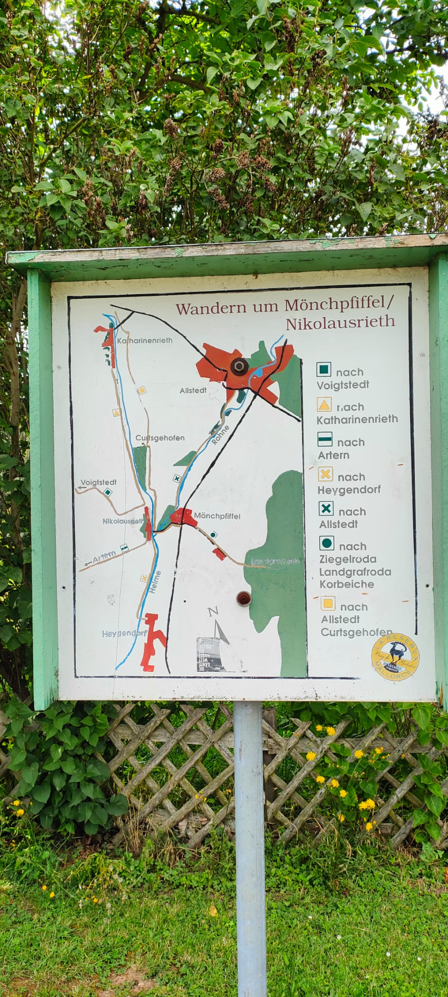 Wanderwege rundum das Klostergut Mönchpfiffel