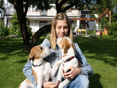 Julia mit Arild und Kismo
