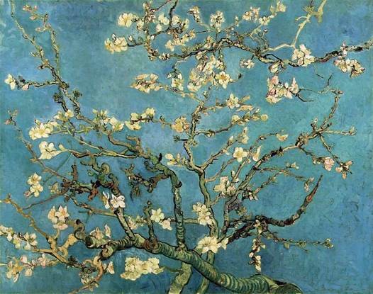 Branches of an Almond Tree in Bloom, Van Gogh 1890