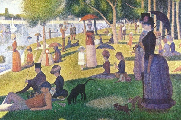 un dimanche après-midi à l'Ile de la Grande Jatte, de Georges Seurat 1886