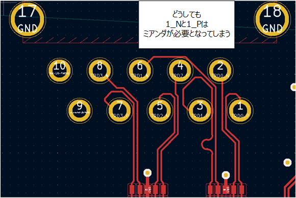 RaspberryPi CM4 Ethernet プリント基板配線