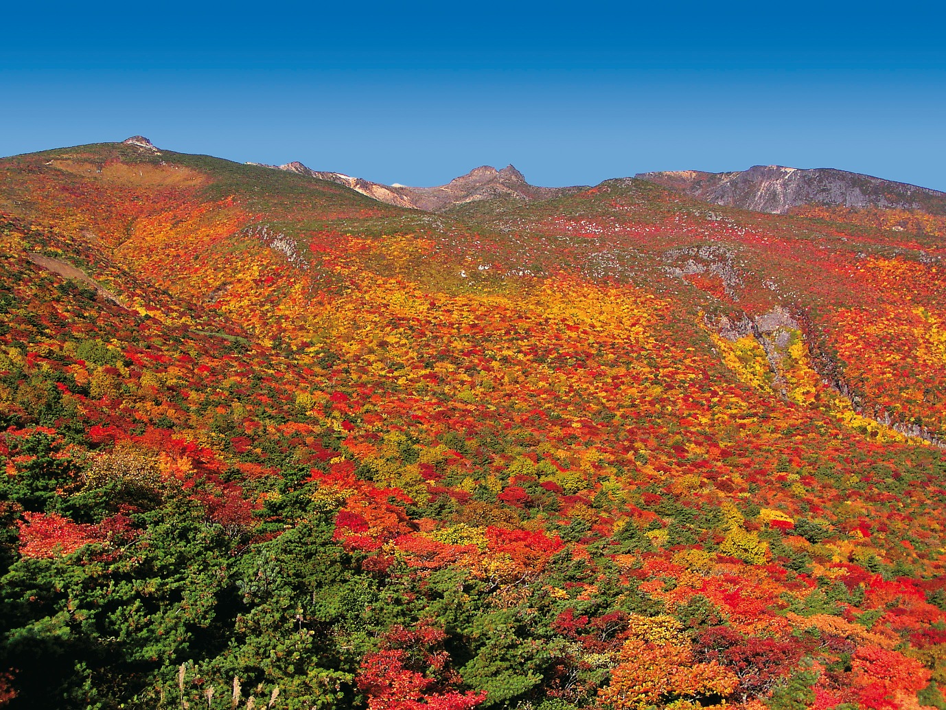 錦秋の安達太良山