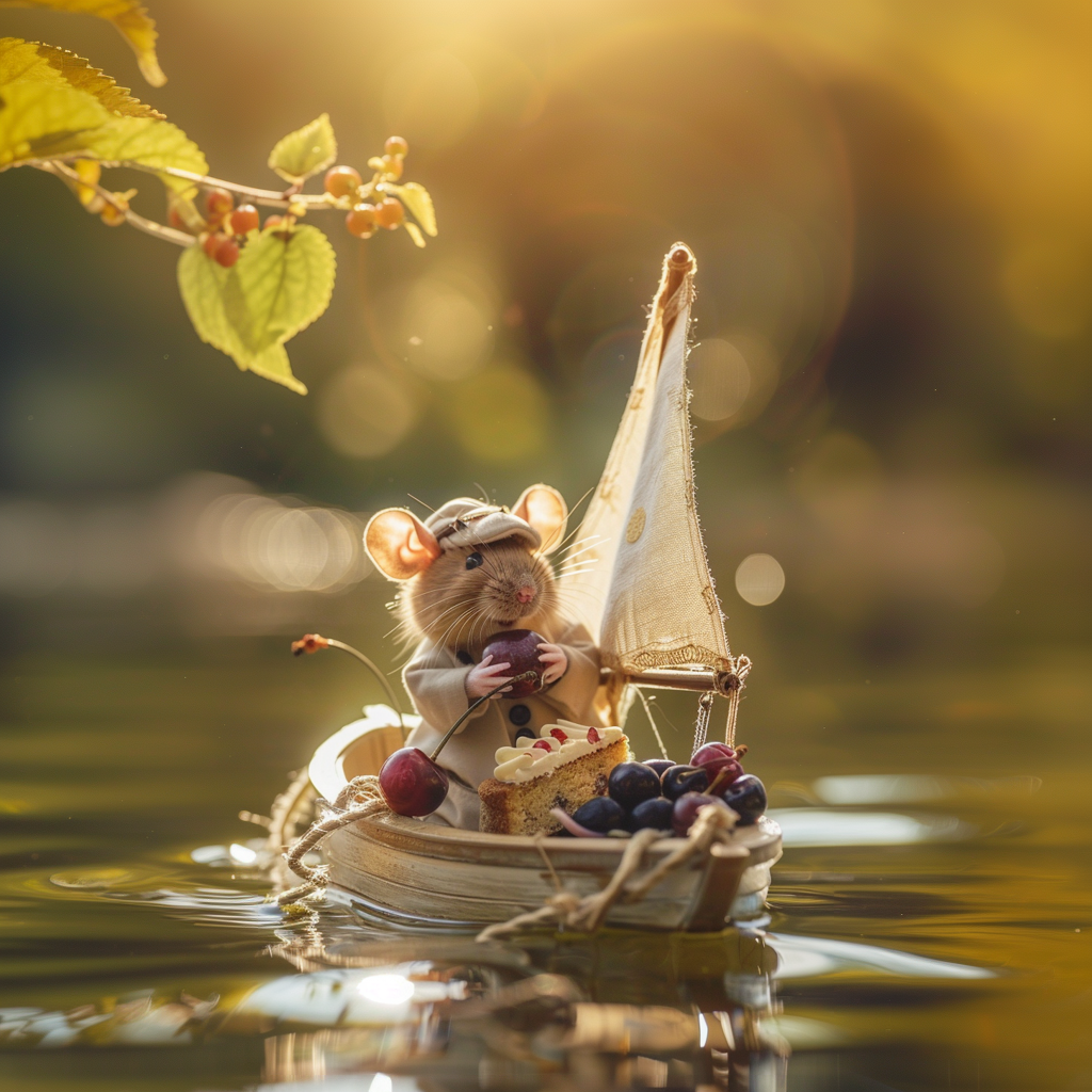 Mouse's Friday Wishes—A Small Tale Of A Mouse With A Big Heart And A Boat Full Of Berries And Cake