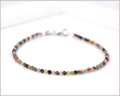 Edelsteinarmband mit Inian Achat  2 mm  29,90 €