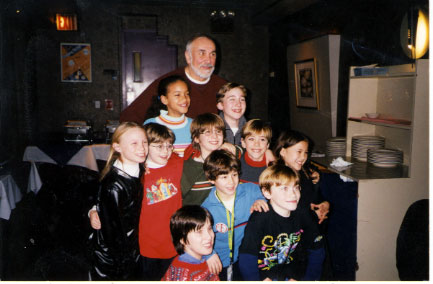 2000 // Frank Langella (Scrooge) with the Kids - Amelia Harris, Patrick Stogner, Gerard Canonico, Nicholas Jonas and others!