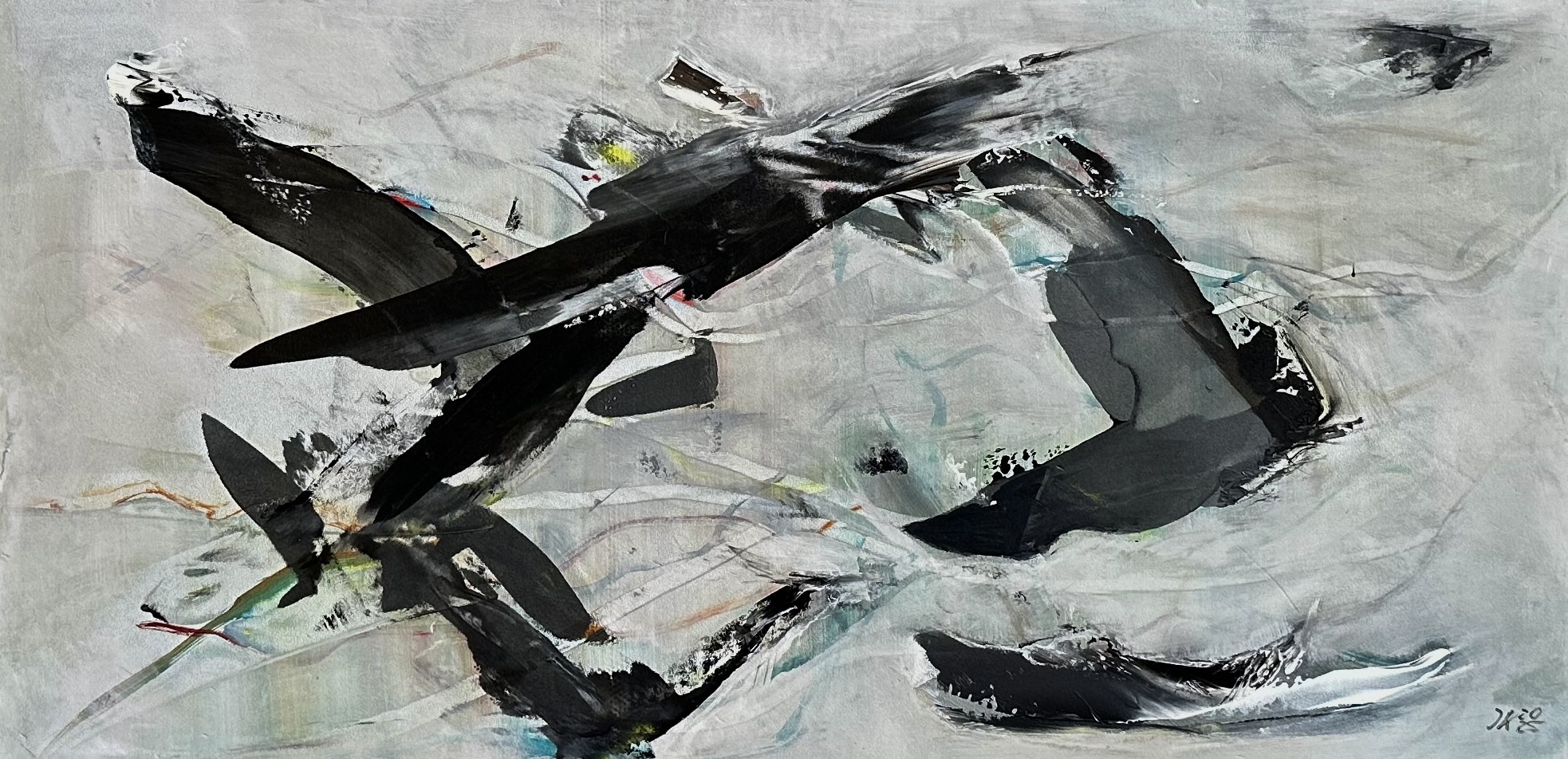 Die Geburt von Grau, 50x100, 2025