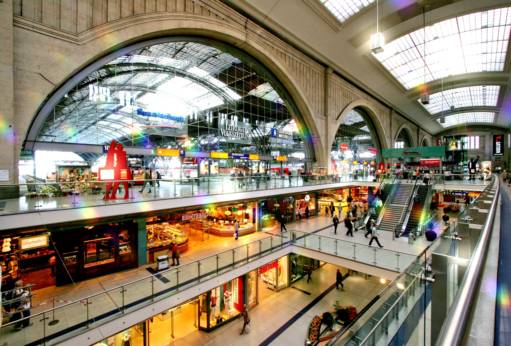 Leipzig Hauptbahnhof und Einkaufserlebnis