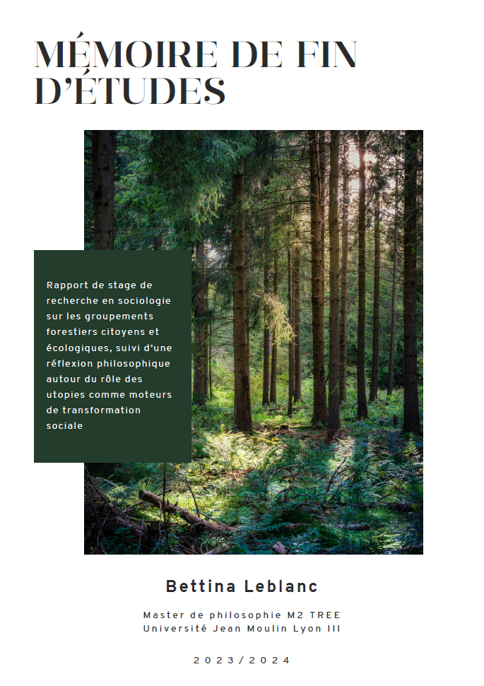 Avenir Forêt a participé à une étude sociologique sur les CFE.