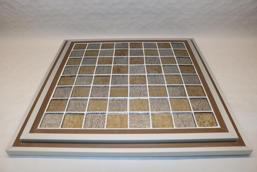 Plateau 14 Carreaux de verre sur bois + cadre alu : 200€