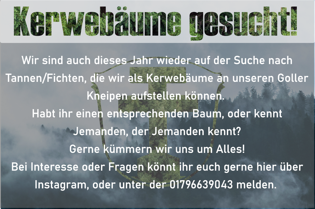 Kerwebäume gesucht!
