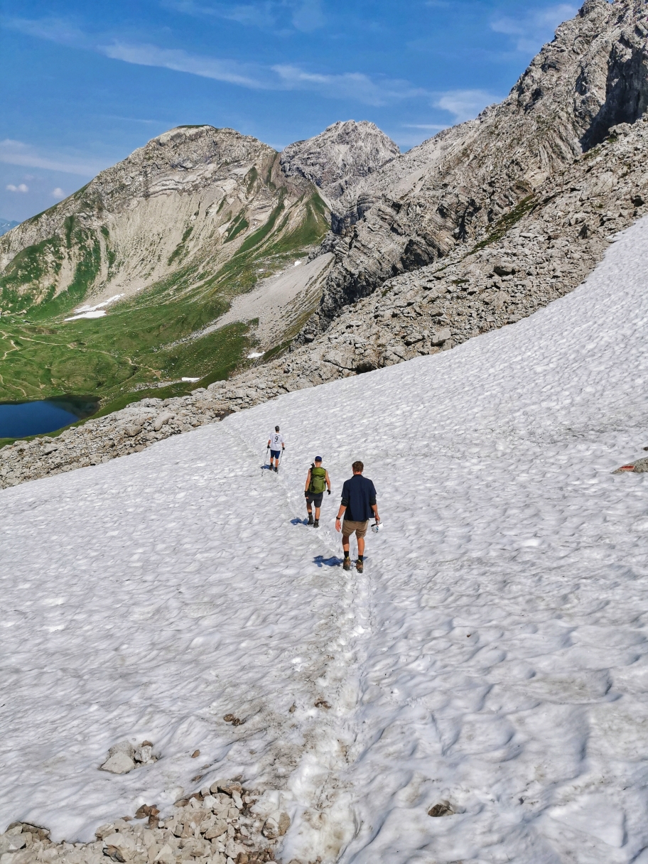 Ein letztes Schneefeld für heute