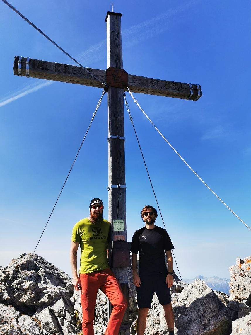 Am Gipfel der Mädelegabel auf 2.645m