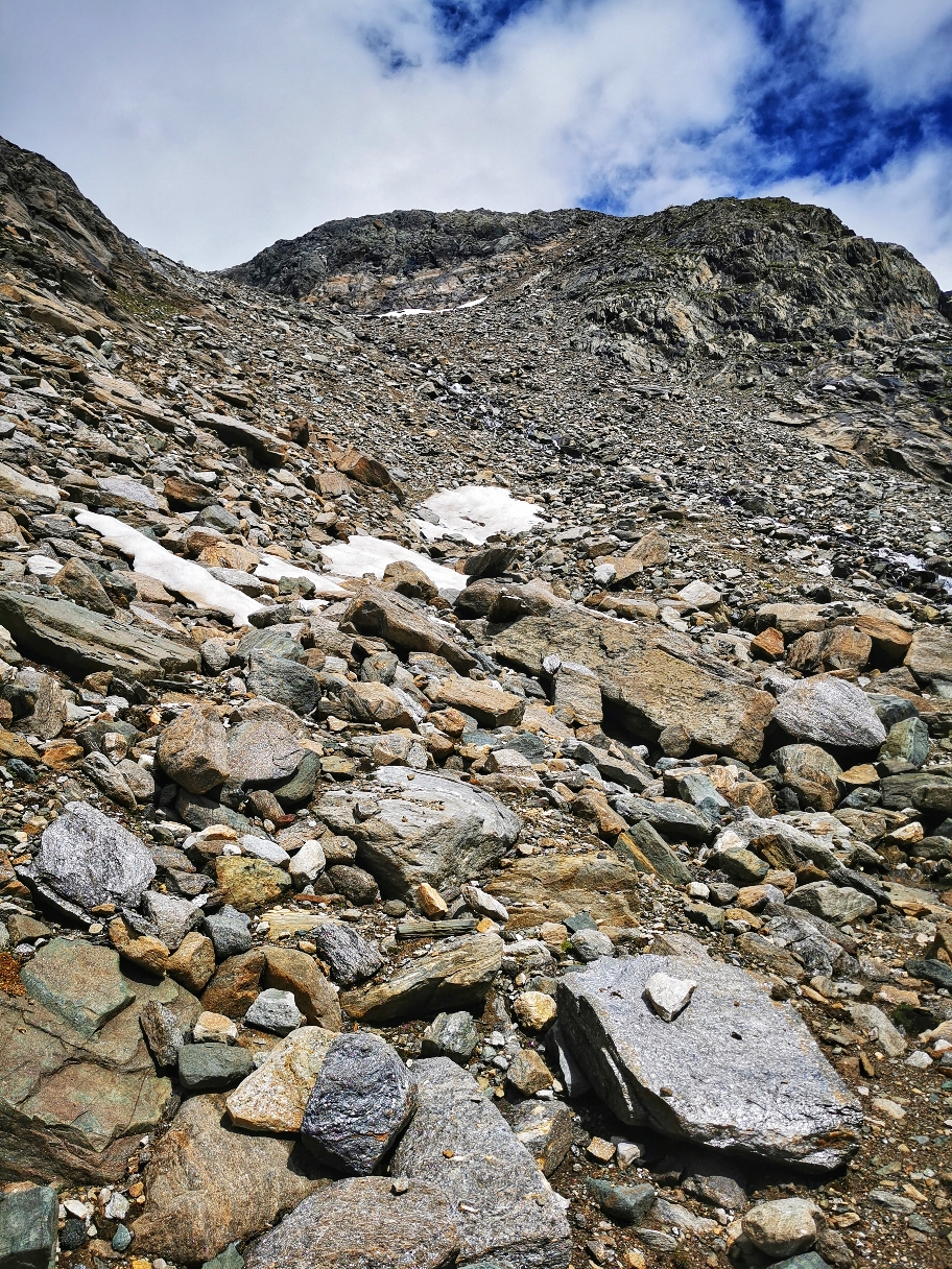 Felsiger Aufstieg Richtung Seewandspitze