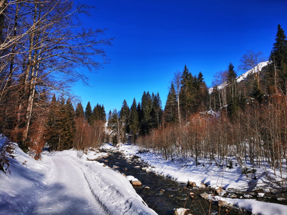 Schöner Weg an der Breitach Richtung Riezlern