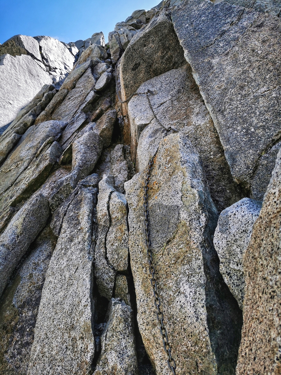 Schlüsselstelle am Passo Cristallo