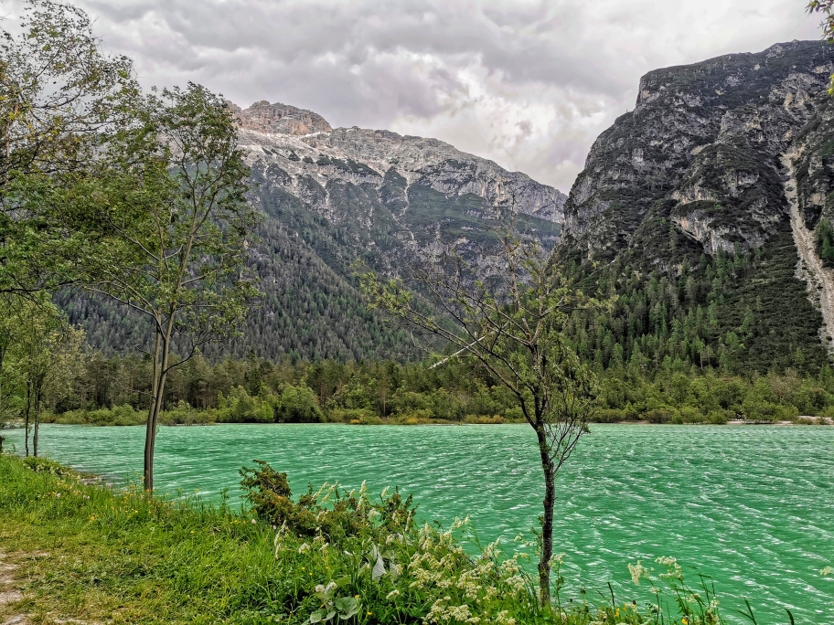 Grün schimmerndes Wasser