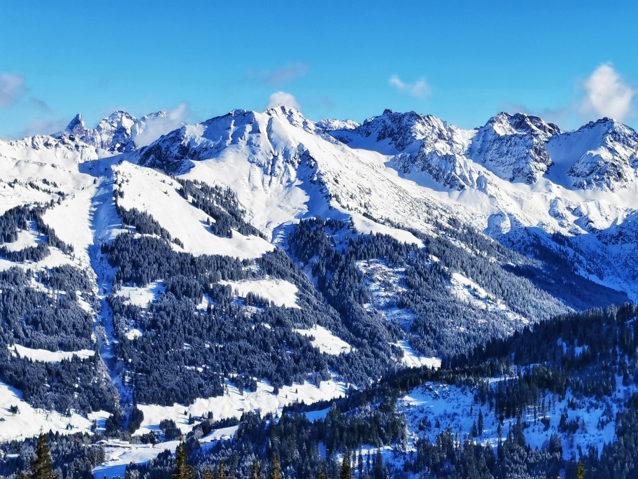 Herrliche Sicht auf den Allgäuer Hauptkamm