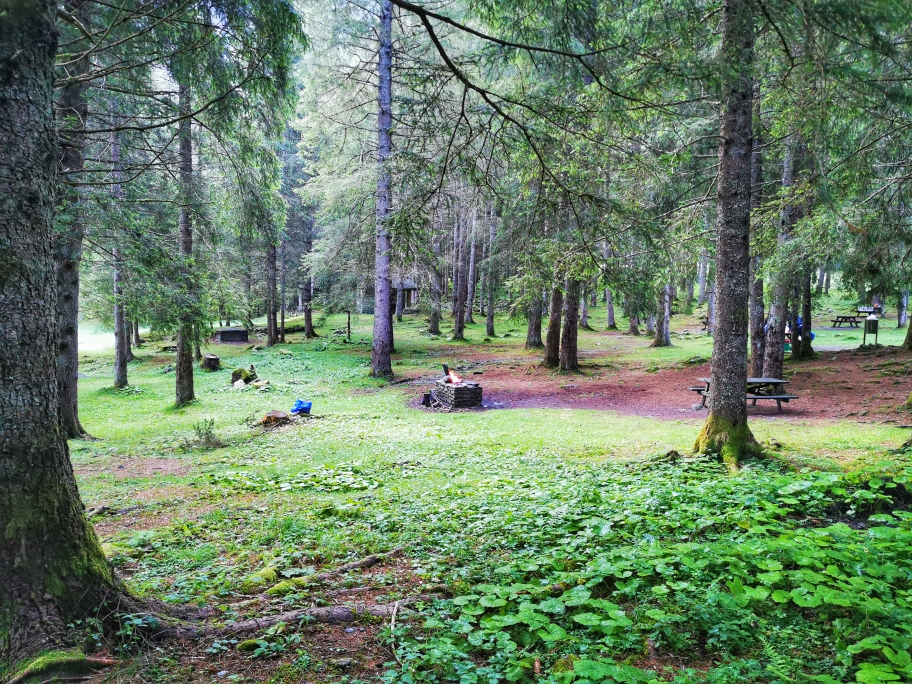 Der kleine Zeltplatz im Naturpark Adamello