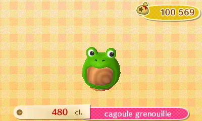 ACNL style mignon - chapeau - cagoule grenouille