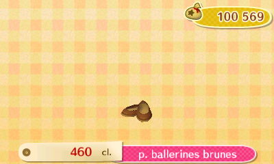 ACNL - style simple - chaussures - p. ballerines brunes