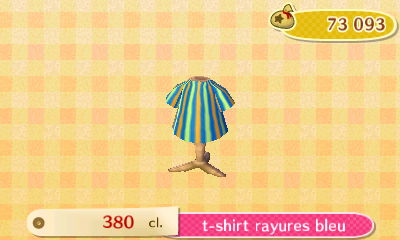 ACNL - style simple - haut - t-shirt rayures bleu