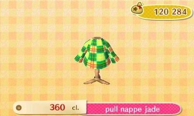 ACNL style moderne - haut - pull nappe jade