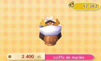 ACNL style officiel - chapeau - coiffe de mariée