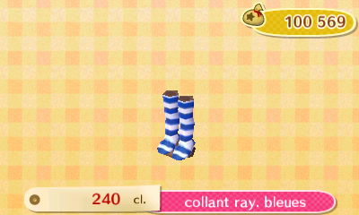 ACNL - style sport - collant ray. bleues