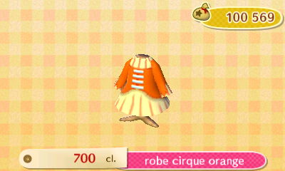 ACNL style officiel - robe - robe cirque orange