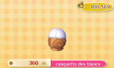 ACNL - style sport -chapeau - casquette des blancs